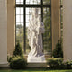 Serene Virgin Mary and Child Marble Sculpture  in a classical building with large windows