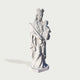 Serene Virgin Mary and Child Marble Sculpture   on a white background