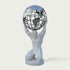 Majestic Atlas Holding Globe Marble Statue on a white background