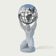Majestic Atlas Holding Globe Marble Statue on a white background