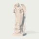 Commanding St. Michael the Archangel Marble Statue on a white background.