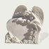 Natural White Marble Angel Statue Memorial Monument on a light gray background