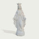 Crowned Our Lady of Grace White Marble Statue on a white background