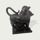 Modern Black Natural Marble Cats Statue on a white background