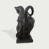 Modern Black Natural Marble Cats Statue on a white background