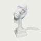 Fragmented Face Marble Sculpture  on a white background