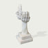 Fragmented Face Marble Sculpture on a white background
