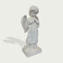 Gentle Praying Cherub Marble Sculpture on a white background