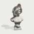 Vintage Lady Marble Bust Statue on a light gray background