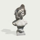 Vintage Lady Marble Bust Statue on a light gray background