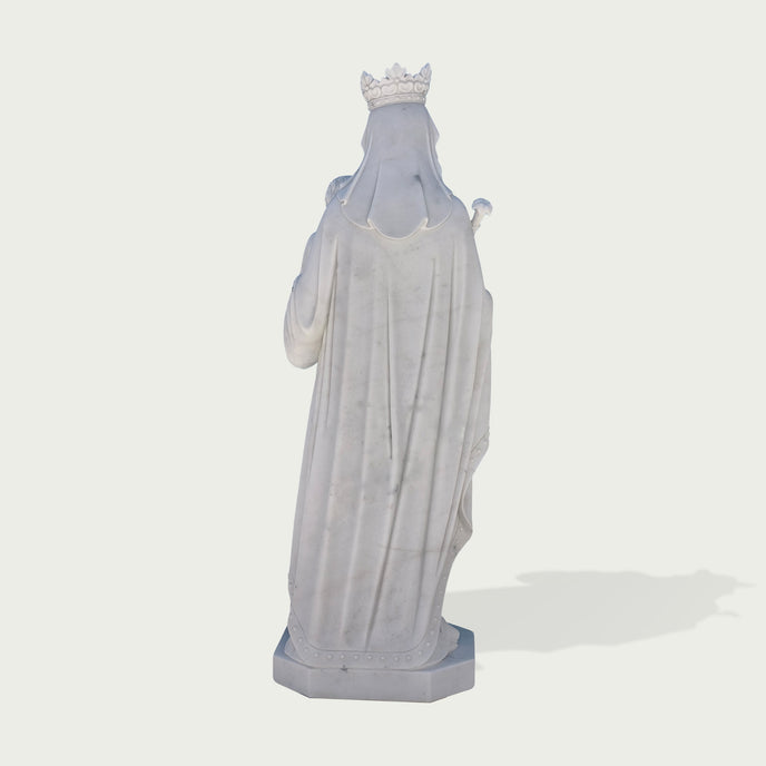 Virgin Mary And Child Marble Statue Outdoor Sculptureon a white background