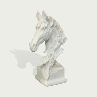 Classic Horse Sculpture Head Bust Sculpture on a gray background