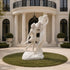 Natural white marble Apollo and Daphne sculpture showing intertwined figures, flowing drapery, and laurel branches during the dramatic transformation scene.