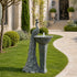 Outdoor peacock fountain garden sculpture displayed in landscape setting with classic stone design and elegant decorative appeal