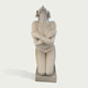 Classical white marble kneeling woman sculpture featuring smooth carved details and timeless artistic beauty