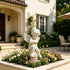 INFINITY Serene Marble Cherub Statue With Butterfly On Raised Arm Peaceful Garden Sculpture For Outdoor Spaces IM-104