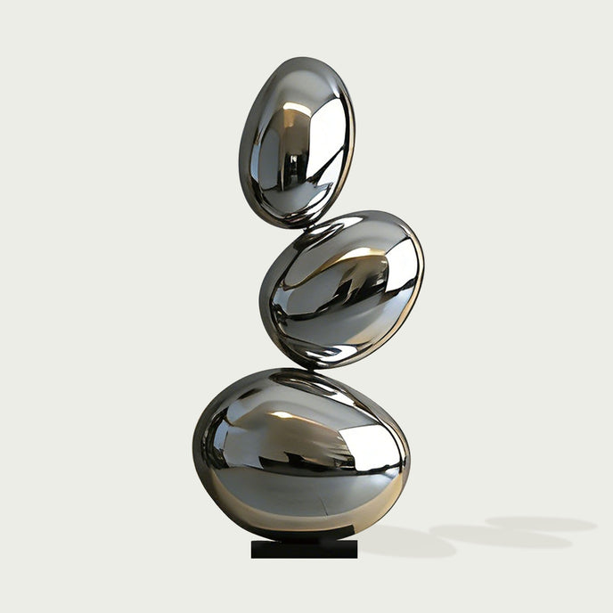 Contemporary Mirror Polished Stainless Steel Tabletop Sculpture 