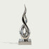  Modern Contemporary Floor Sculpture Stainless Steel Silver Ember on a white background
