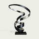 Dual-Tone Modern Stainless Steel Sculpture 