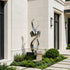 INFINITY Futuristic Silver Loop Mirror Polished Stainless Steel Sculpture For High-End Walkways IS-079