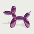 INFINITY Exquisite Purple Balloon Animal Stainless Steel Indoor Dog Statue For Luxury Apartments IS-067