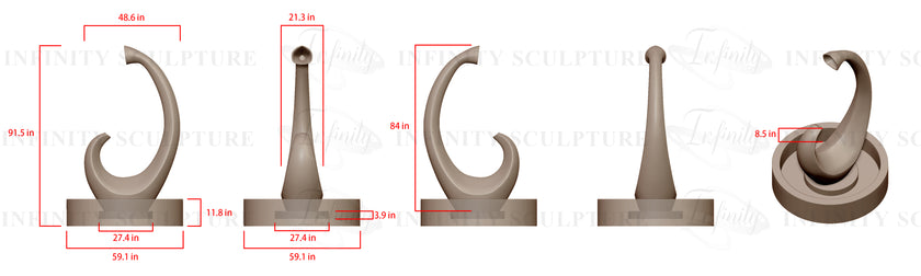 Custom Link for Kyle Hotchkiss - Stainless Steel Fountain Sculptures 72&84inch Height - 50% Deposit